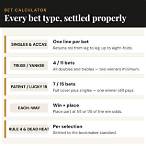 horse bet calculator each way